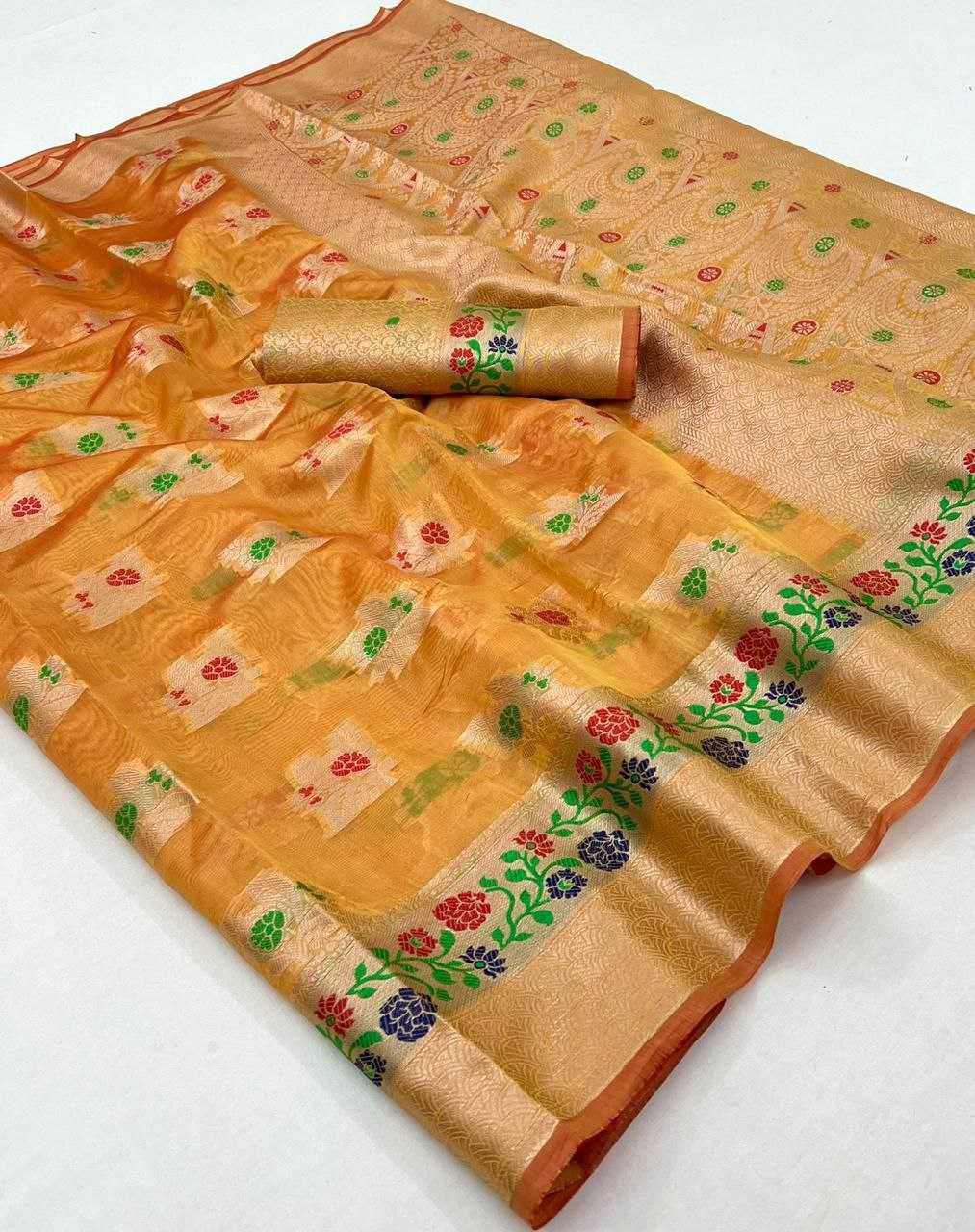 YNF ORGANZA SILK PVC AND WHOLESALE SAREES MANUFACTURER